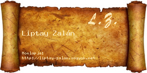 Liptay Zalán névjegykártya